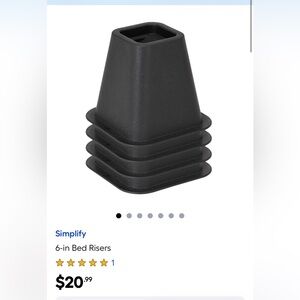 Simplify 6-in Bed Risers - Black